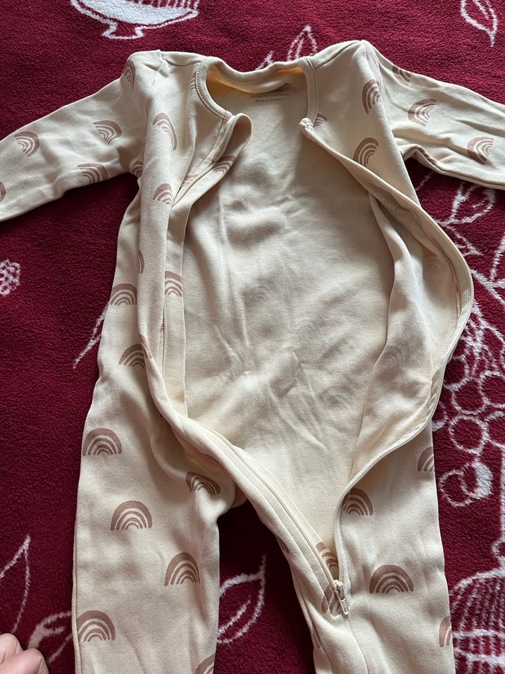 Bebek Kız Fermuarlı Beyaz Tulum - Görsel 2