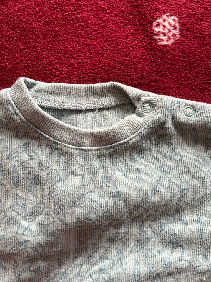 Kız Çocuk Gri Örme Sweatshirt ve Eşofman Takımı - Görsel 2