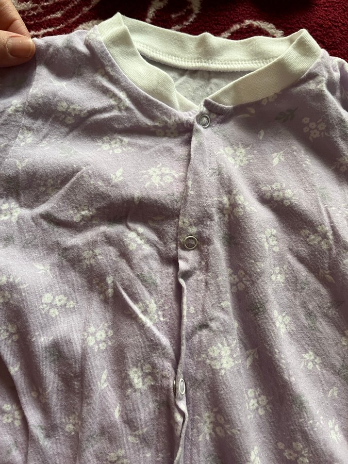 Beyaz Örgü Bebek Kız Tulum ve Şapka - Görsel 2