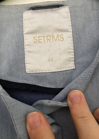 Setrms ürünü Düğmeli Uzun Kot Pardesü - Görsel 2