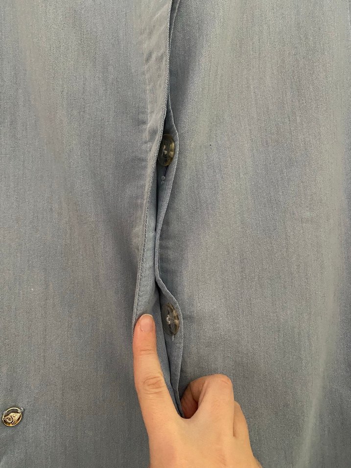 Setrms ürünü Düğmeli Uzun  Kot Pardesü - Görsel 3