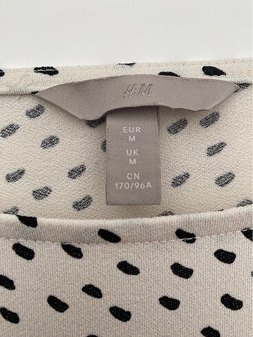m Beden H&M puantiyeli bluz