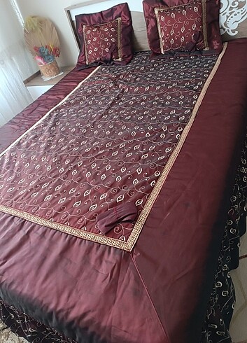 Beden bordo Renk Yatak örtüsü