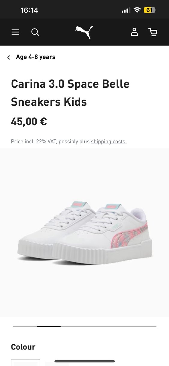 Kız çocuk Puma Orjinal Spor Ayakkabı - Görsel 4