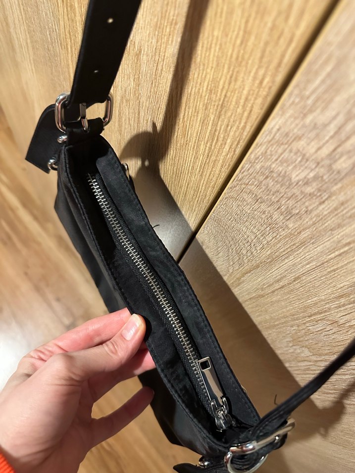 Mango Siyah Deri Kemerli Kadın Çanta - Görsel 3