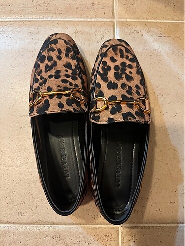 38 Beden kahverengi Renk Lutvelizade Leopar Loafer
