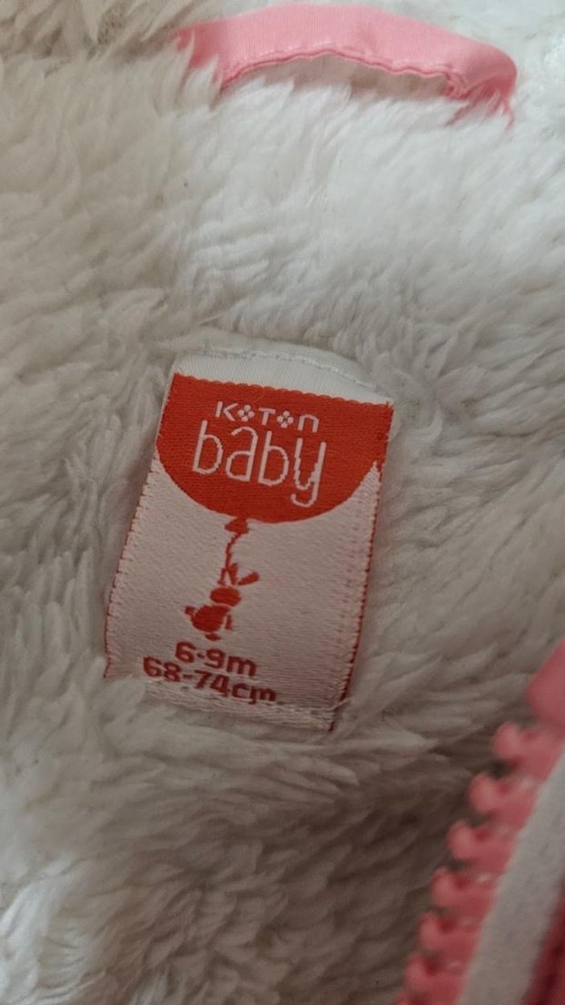 Kapüşonlu Fermuarlı Pembe Bebek astronot mont - Görsel 2