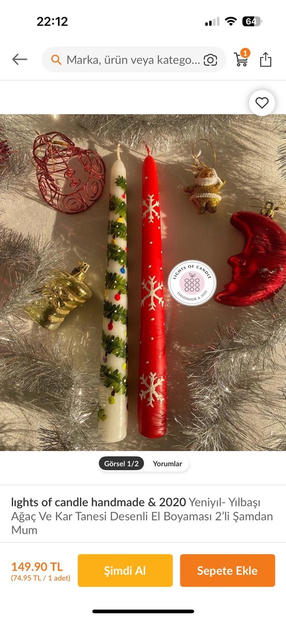 Siyah Metal Yuvarlak Mumluk ve Dekoratif Mumlar - Görsel 3