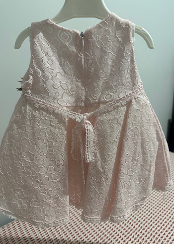 Dantel İşlemeli Pembe Kız Çocuk Elbisesi - Görsel 4