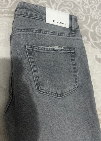 Gri  Kadın Denim Pantolon - Görsel 3