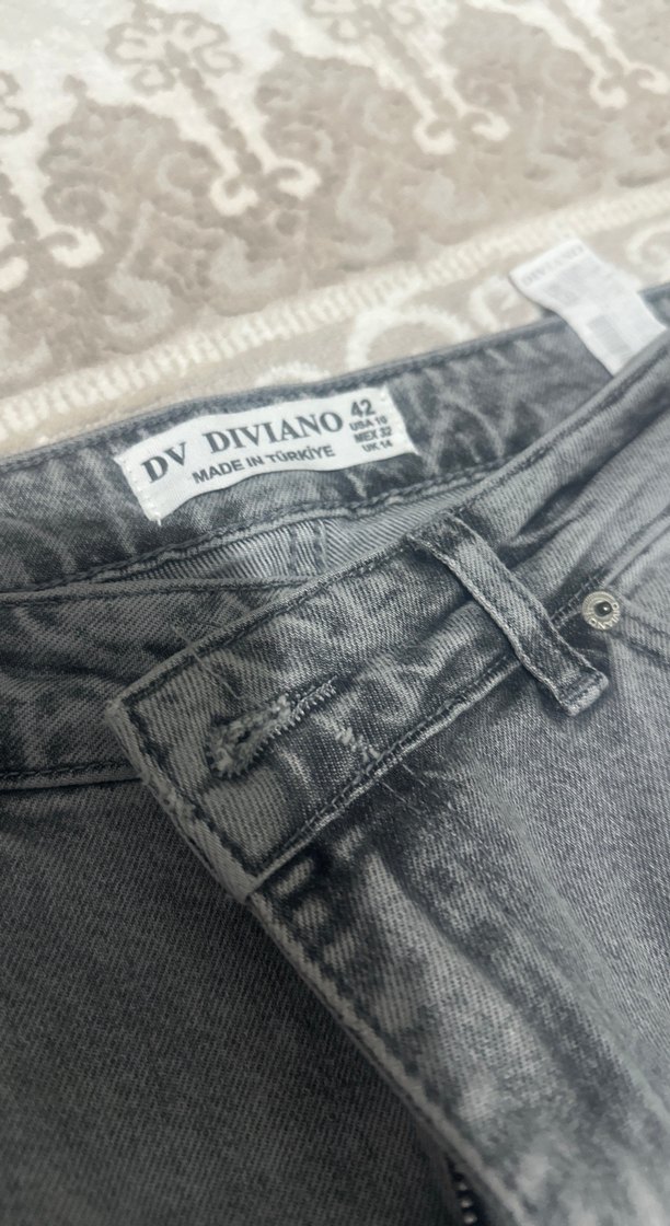 Gri  Kadın Denim Pantolon - Görsel 2