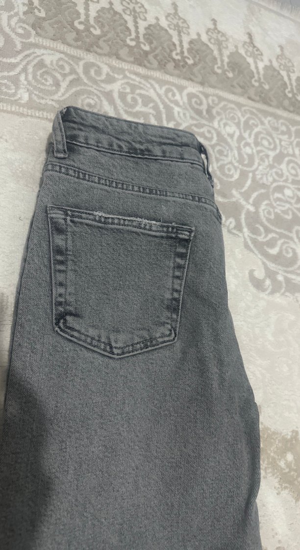 Gri  Kadın Denim Pantolon - Görsel 4