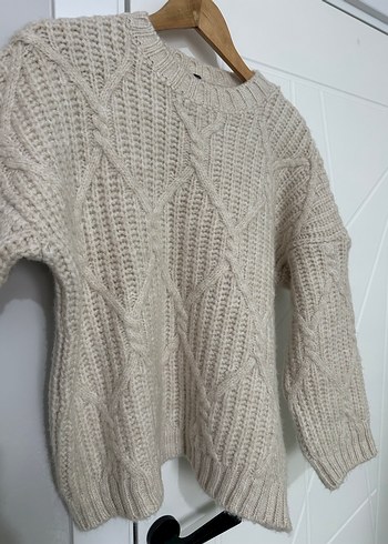 Bej Örgü Kadın Kazak - Görsel 2