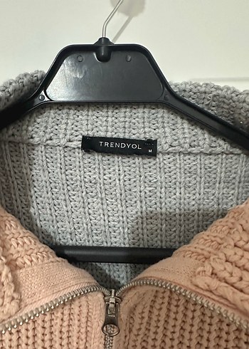 Gri Örgü Kadın Kazak - TRENDYOL - Görsel 2