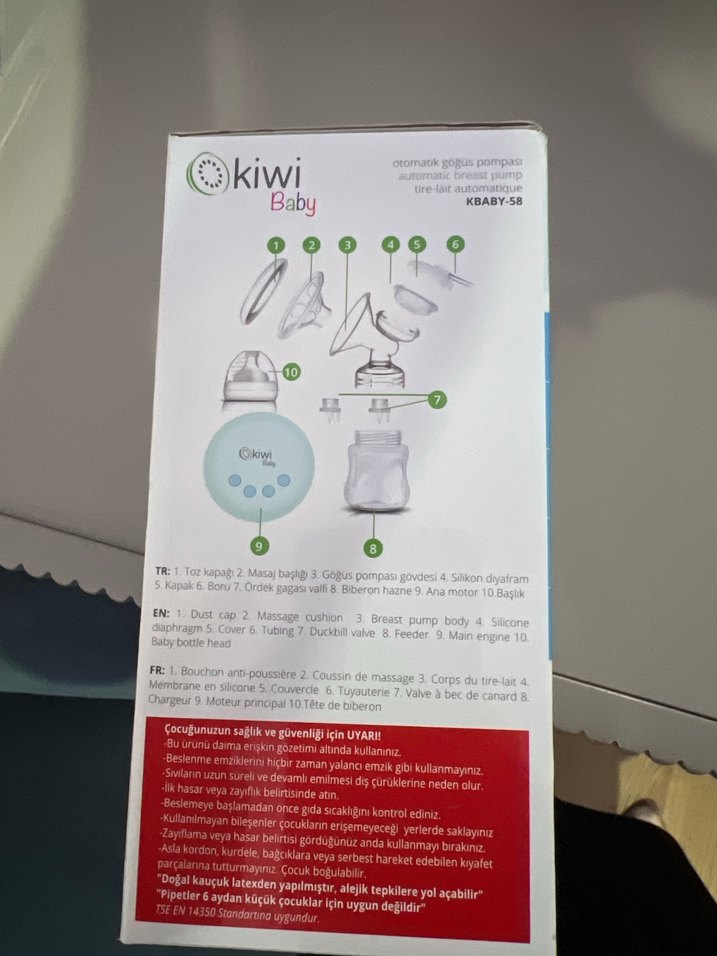 Kiwi Baby Mavi Göğüs Pompası - Görsel 2