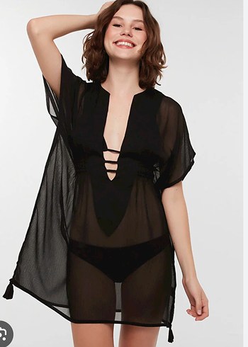 Siyah Transparan Bohem Mini Mayo - Görsel 2