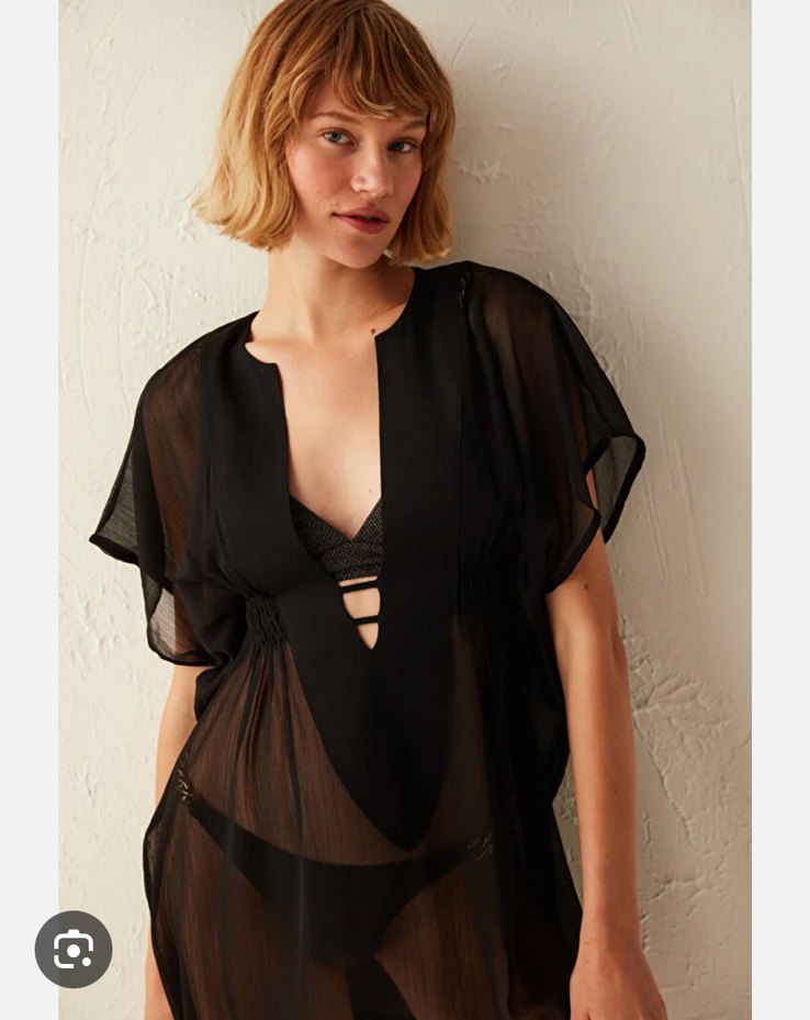 Siyah Transparan Bohem Mini Mayo - Görsel 3