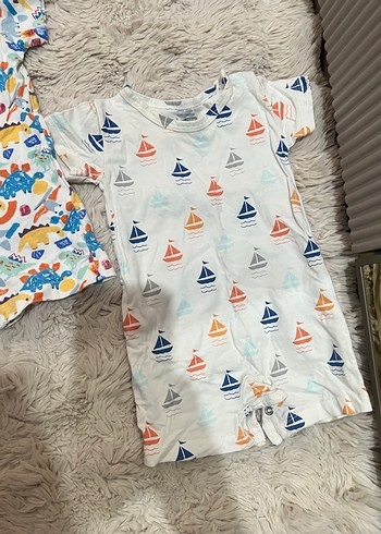 Gri Desenli Kısa Kollu Erkek Bebek Tulum - Görsel 4