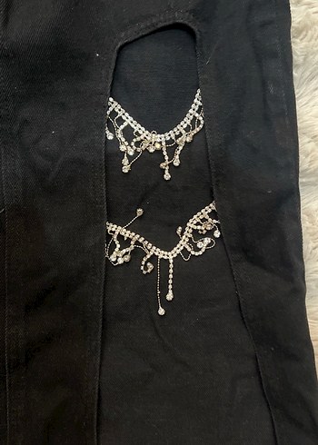 Siyah Uzun Kot Etek Kemerli - Görsel 2