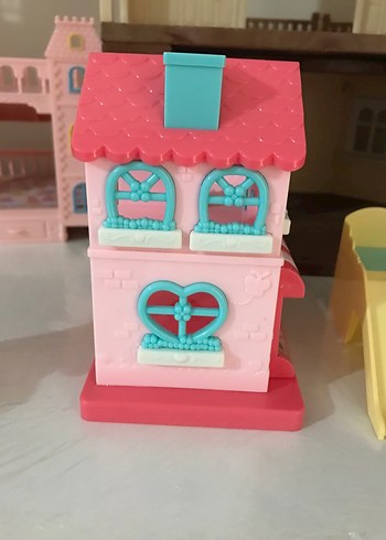 Pastel Pembe Oyuncak Ev ve Aksesuar Seti - Görsel 6