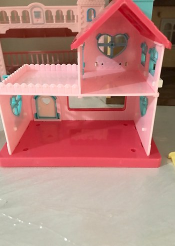 Pastel Pembe Oyuncak Ev ve Aksesuar Seti - Görsel 10