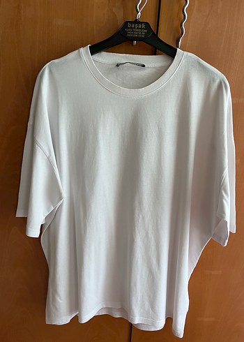Beyaz Oversize Basic erkek Tişört