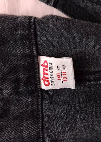 Diğer Düğmeli Siyah cocuk Denim Tulum