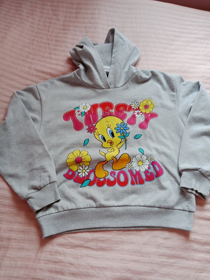 Gri Baskılı Kız Çocuk Eşofman Takımı - Görsel 2