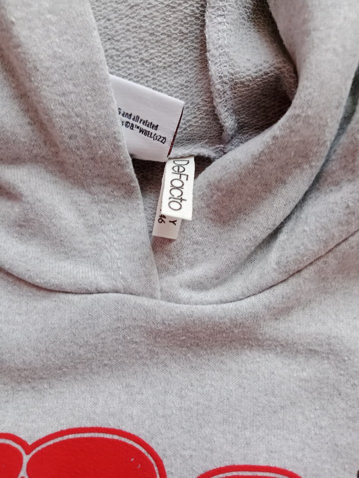 Gri Baskılı Kız Çocuk Eşofman Takımı - Görsel 5