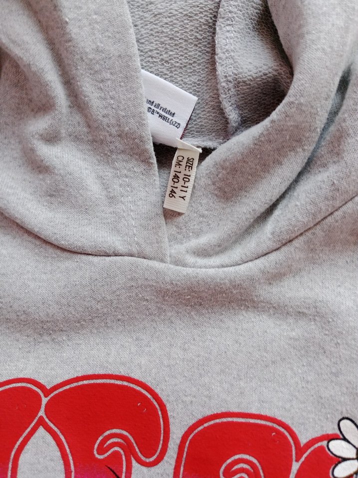 Gri Baskılı Kız Çocuk Eşofman Takımı - Görsel 4