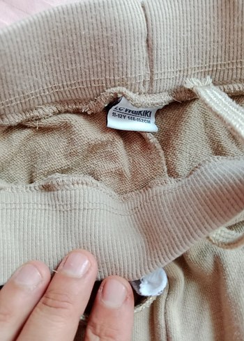 Bej Loose Fit Midi Kadın Eşofman Altı - Görsel 2