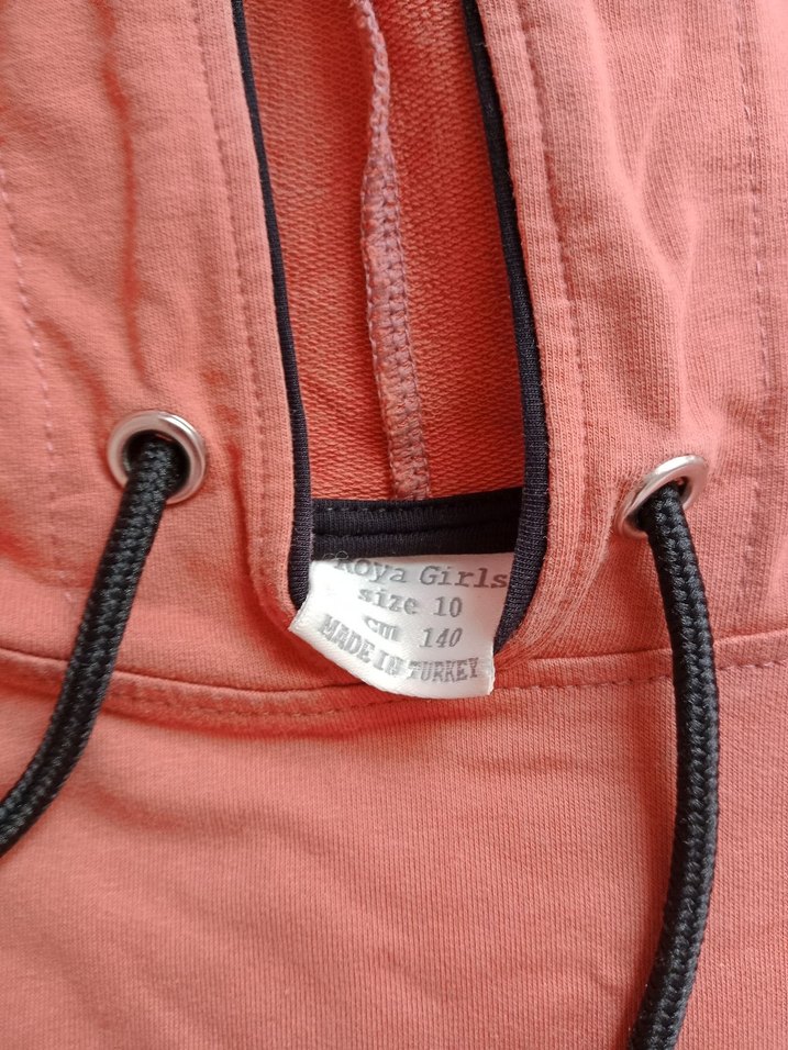 Pembe Kapüşonlu Mini Sweatshirt takım - Görsel 2