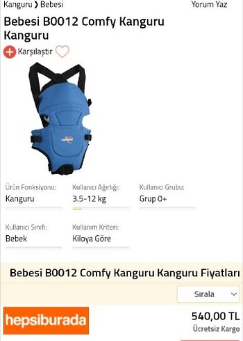 Koyu Mavi Bebek Taşıyıcı - Görsel 4