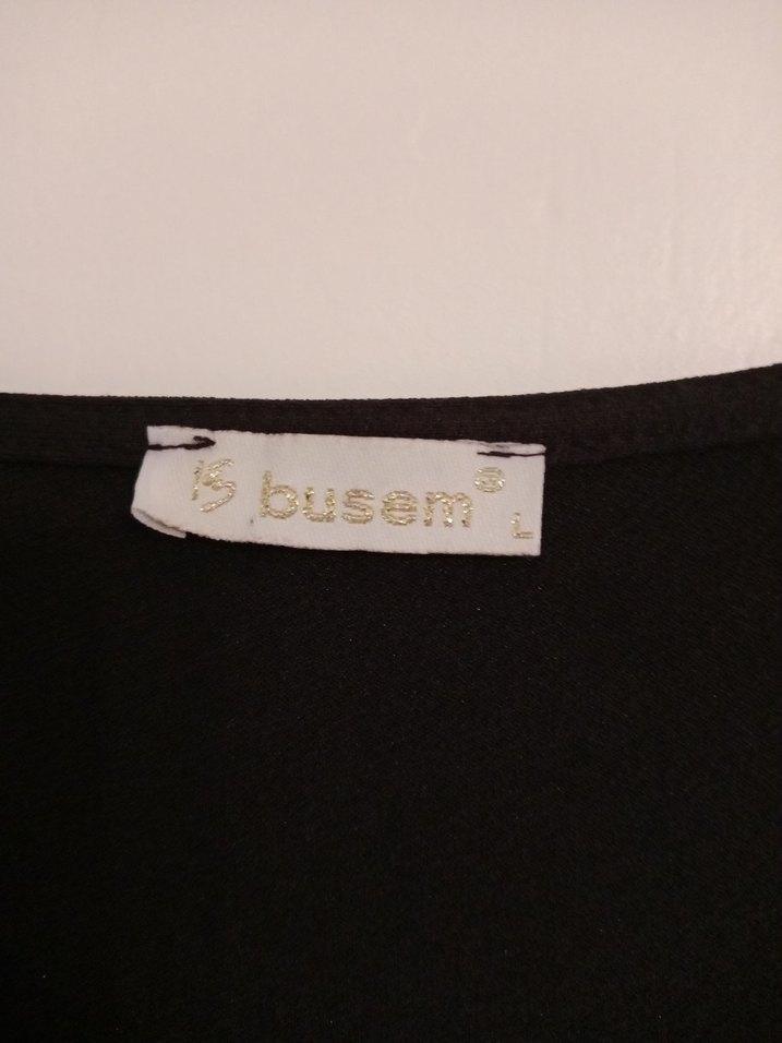 Siyah Midi Uzun Kollu Gevşek Kesim şort elbise - Görsel 3