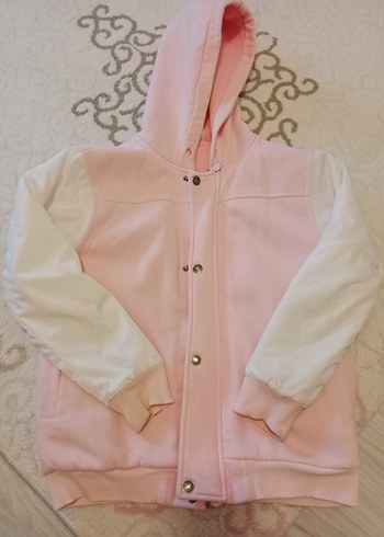 Düğmeli Pembe Kız Çocuk Ceketi - Görsel 3