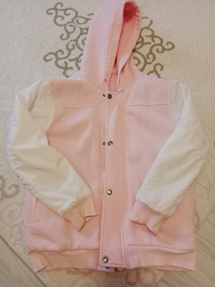 Düğmeli Pembe Kız Çocuk Ceketi - Görsel 3