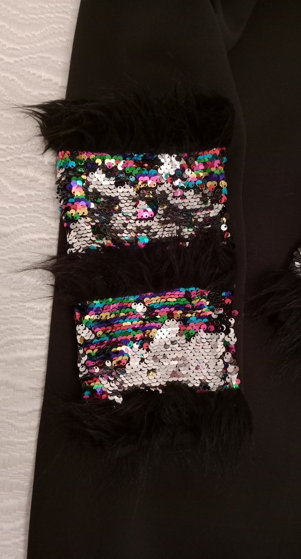 Siyah Kürklü Kadın Uzun Kollu Tunik - Görsel 3