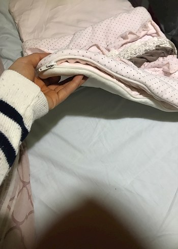 Nakışlı Keten Bebek Uyku Tulumu - Görsel 3