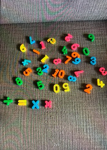 Renkli kutulu  mıknatıslı sayılar harfler - Görsel 2