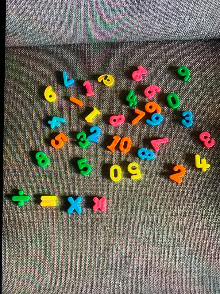 Renkli kutulu  mıknatıslı sayılar harfler - Görsel 2