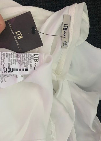 Gap  Beyaz pamuk saten  Tshirt - Görsel 3