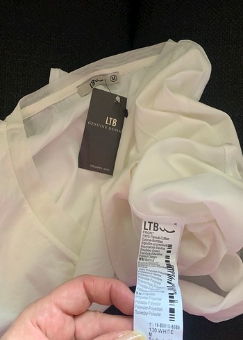 Gap  Beyaz pamuk saten  Tshirt - Görsel 4