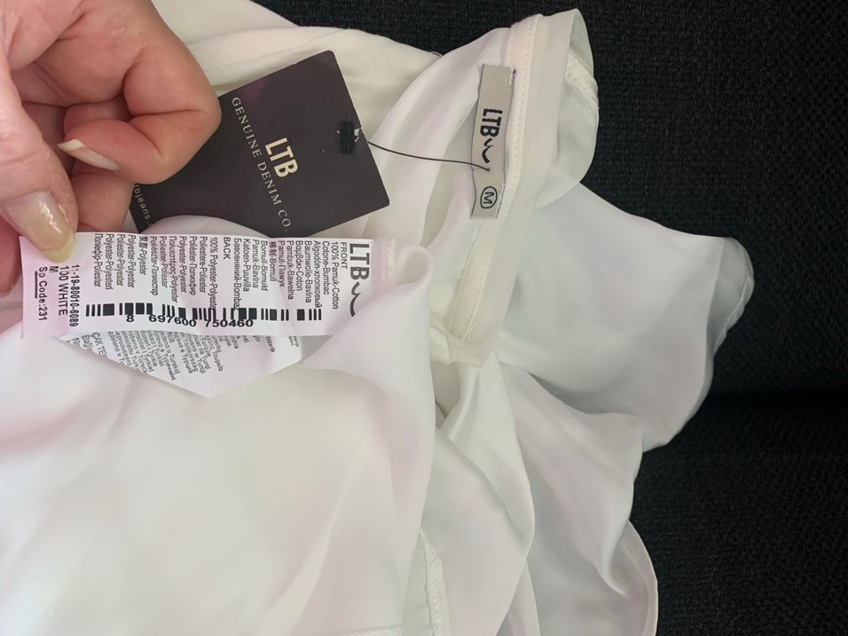 Gap  Beyaz pamuk saten  Tshirt - Görsel 3