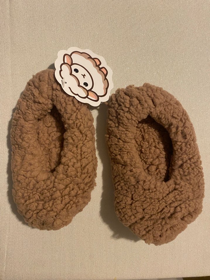 Twigy kaydırmaz yumuşacık çocuk Kahverengi Puff Terlik - Görsel 2