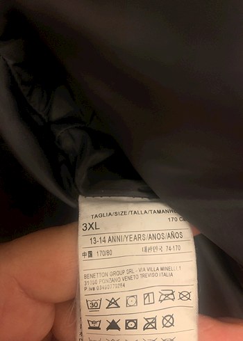 Benetton Kırmızı Kapüşonlu Fermuarlı  Mont 13-14 yaş - Görsel 3