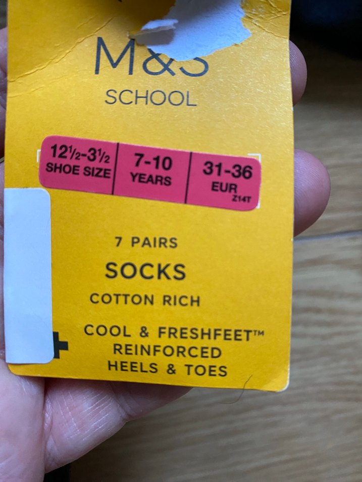 Marks&Spencer çocuk okul Çorap Seti 31-36 - Görsel 2