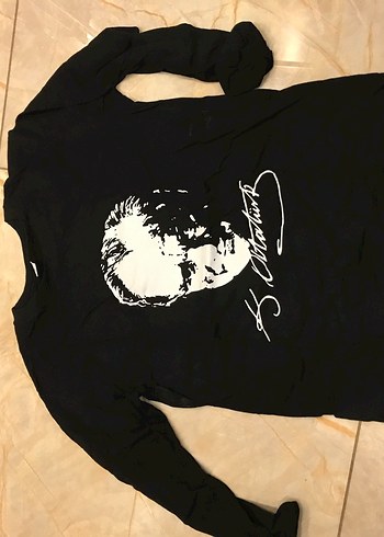 Zara Zara Atatürk baskılı Siyah Sweatshirt