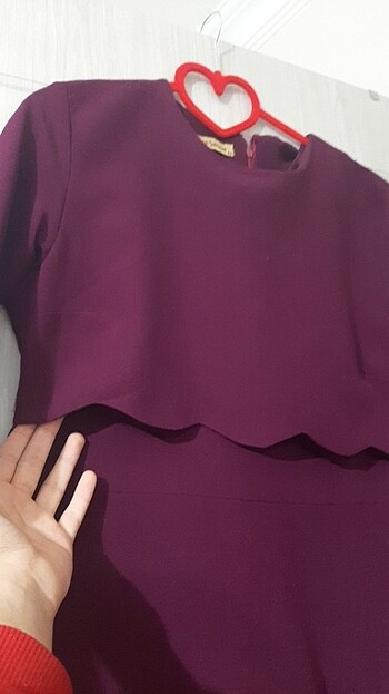 42 Beden Bordo rengi elbise
