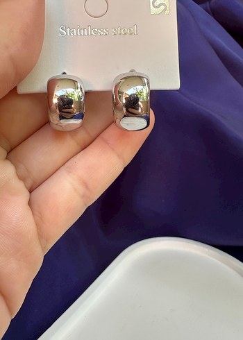 Çelik bombe küpe - Görsel 2