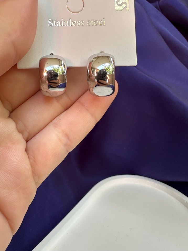 Çelik bombe küpe - Görsel 2